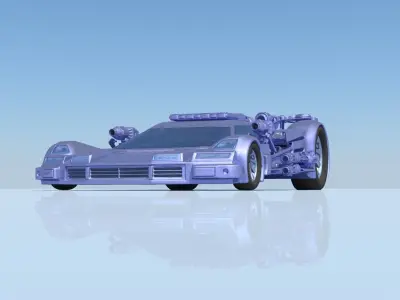 Scifi Fighter Plane 3D model
