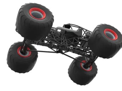Monster truck base Version 2 Scale 1 to 25 3D print model