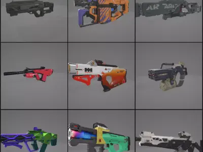 weapons set 1 - 94 items 3D model