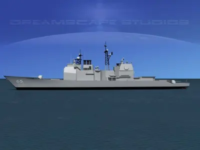  Ticonderoga Class Cruiser CG65 USS Chosin 3D model