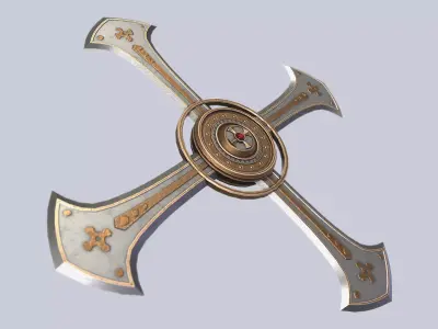 Vampire hunter weapon Low-poly 3D model