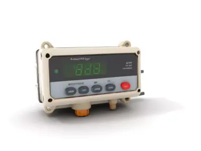 Industrial Sensor Display model pack with digital readout Low-poly 3D model