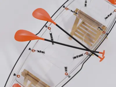 Transparent canoe design 3D model