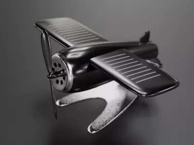 Miniature Propeller Toy Airplane 3D model