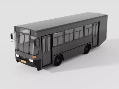Passenger Bus - City Transportation  Low-poly 3D model