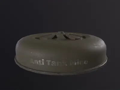 Anti Tank Mine 3D Model Low-poly 3D model