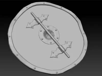 viking shield Free low-poly 3D model purchase