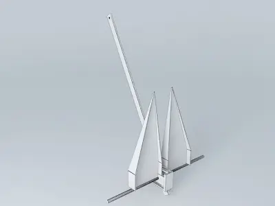 Danforth anchor 32 kg 3D model