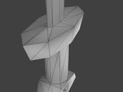 Low Poly Cartoon Sword Free low-poly 3D model