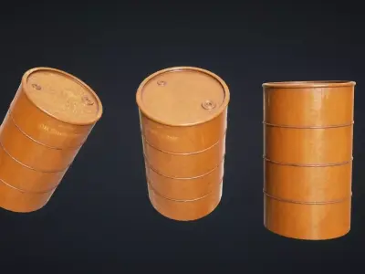 Mars Kitbash - Oil Container Low-poly 3D model