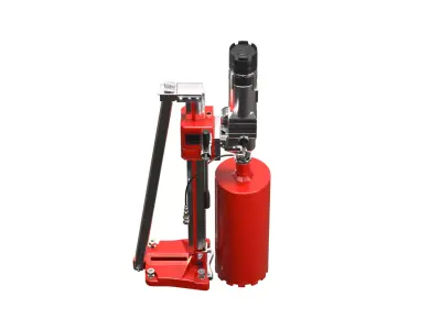 Concrete Diamond Core Cutting Drill Machine 3D model