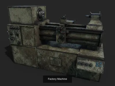 Modular Industrial Building for UE4 and Unity 3D Model Pack