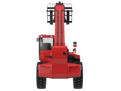 Telescopic Handler Forklift Raised 3D model