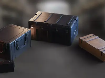 Military Crates Collection PBR Low-poly 3D model