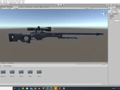 Pack Of 26 low poly PBR realistic Sniper Rifle weapons Low-poly 3D model
