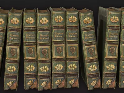 Ancient book Low-poly 3D model
