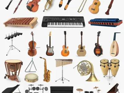 Musical Instruments Collection 9 3D model