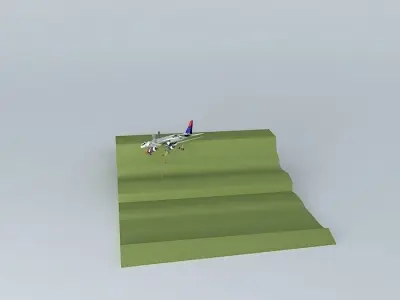 Plane Crash - Delta 666 Free 3D model
