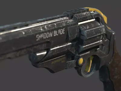 Future Sci-Fi Revolver 3D model