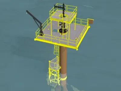 20 ft caisson well protector Free 3D model