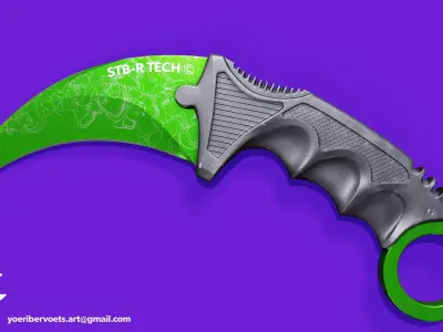 Karambit Low-poly 3D model buy