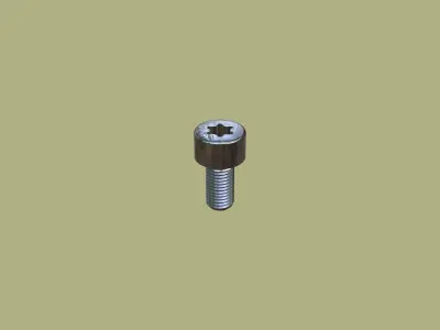 Steel Stained M4 Torx T20 Cap Bolt with PBR 4K 3D model