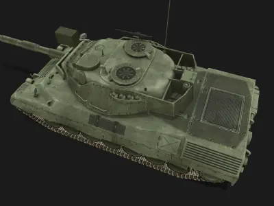 Tank Leopard Low-poly 3D model