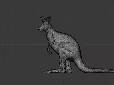 Kangaroo 3D Scan Print Low-poly 3D model
