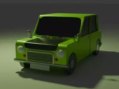 Stylized Low Poly Car 3D Model  Low-poly 3D model