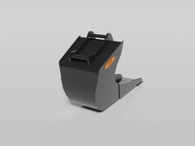 JST Nordic Line 20-25 Ton Clay Bucket with angled sides Low-poly 3D model