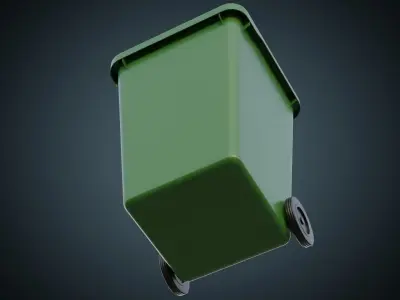 Wheeled Bin 1A Low-poly 3D model