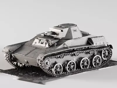 S00096 Raw 3D Scan of WWII Light Tank 3D print model