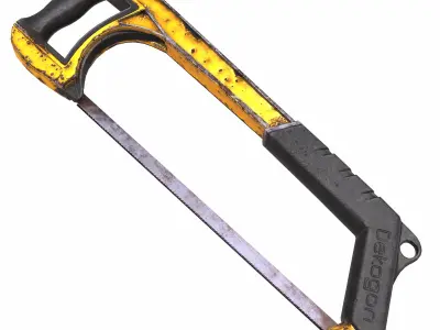 Saw Gardening Tool Low Poly Low-poly 3D model