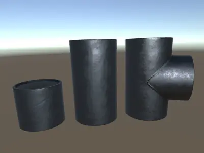 Modular Pipework System Low-poly 3D model