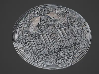 Building House Pendant Medallion 3D print model get