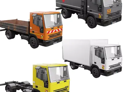Iveco Eurocargo 100E18 2001 3D Model Pack