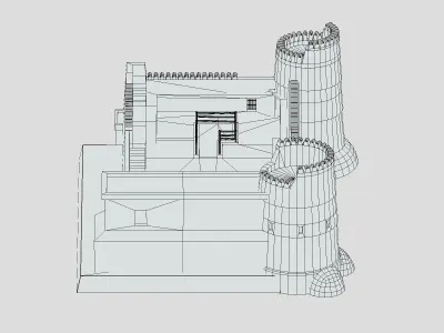Al Batinah Castle Low Poly PBR Low-poly 3D model