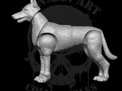 Rex Standard Dog Full Action figure STL Files 3D print model