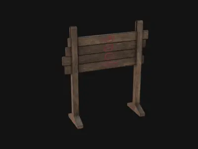 Bow target Low-poly 3D model