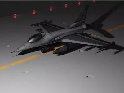 fighter aircraft Free low-poly 3D model
