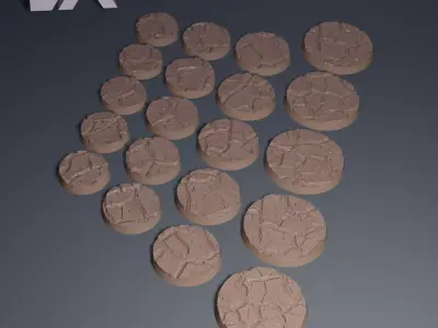 HD Base Set 21 - Baked Desert  3D print model