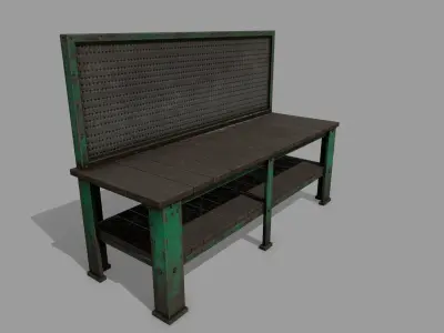 workbench bench Low-poly 3D model order
