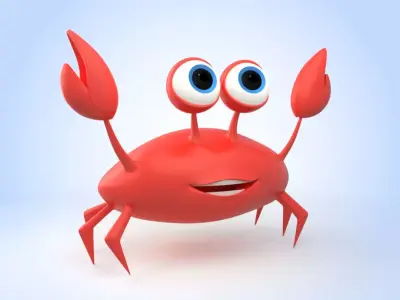 Cartoon Crab 3D model