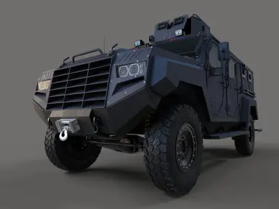 Roshel Senator APC  Low-poly 3D model
