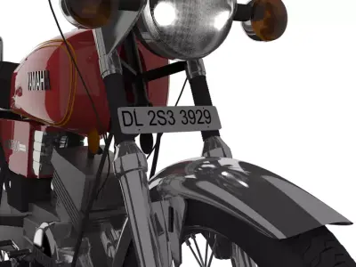 Yamaha RX100 Motorbike 3D model 3D model