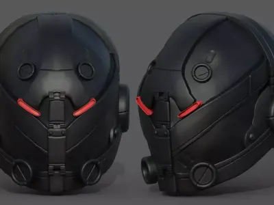 Helmet military Scifi futuristic technology  Low-poly 3D model purchase