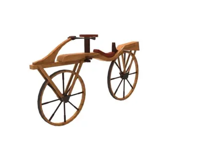 Draisine Bike Low-poly 3D model
