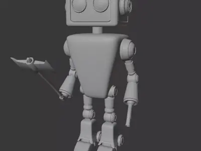 Stylized Robot 3D Model  Military Character Asset  3D model