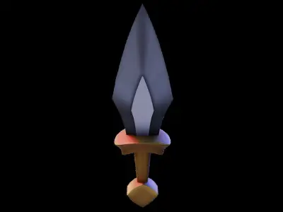 Cartoon Sword Low-poly 3D model