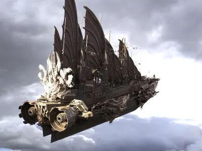 Dark Brotherhood Airship 3D model